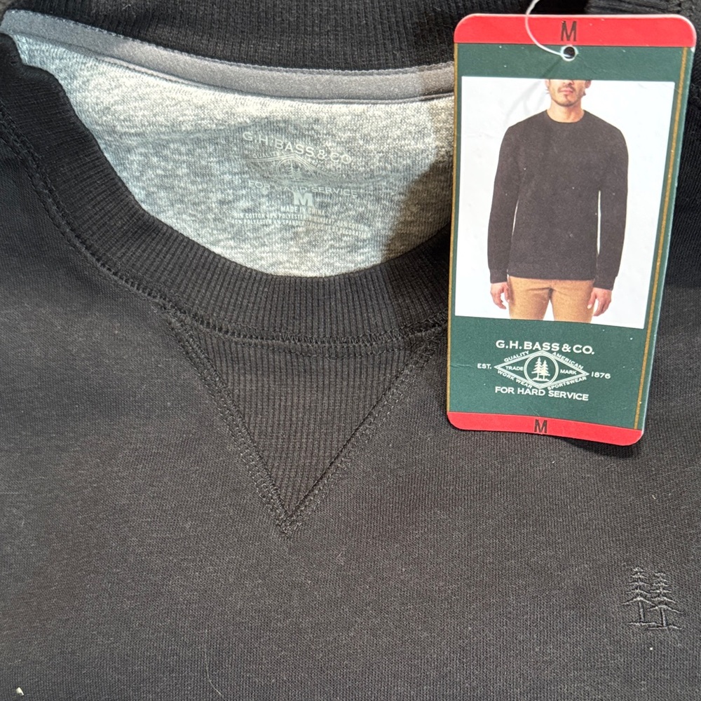 G.H. Bass & Co. Men's Charcoal Crewneck Sweater